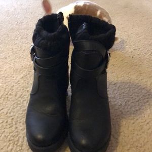 Black chunky boots